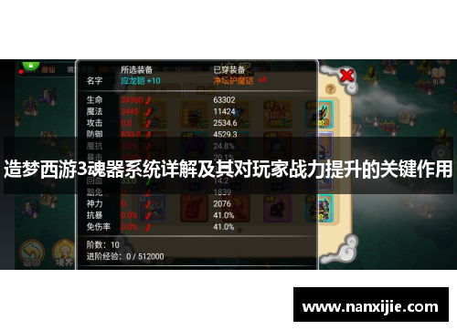 造梦西游3魂器系统详解及其对玩家战力提升的关键作用